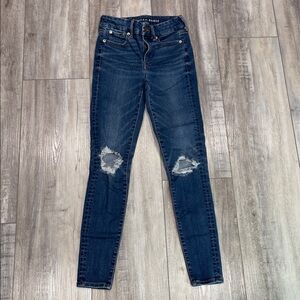 American Eagle Outfitters Blue Distressed Jeans